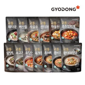 교동 실온 국탕찌개 13종 X3 골라담기, 3개, 500g