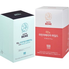 카페베네 마노 아메리카노 오리지널 100T+라틴 아메리카 100T