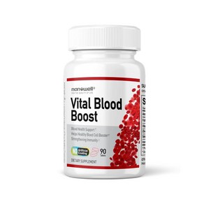 Vital Blood Boost - 백혈구 및 적혈구 지원을 위한 식이 보충제 - 셀레늄 아연 비타민 B12 및 엽산이 함유된 철분 - 90정 90일 분량