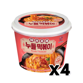 본고장 마라로제 누들떡볶이 즉석용기컵 212g x 4개