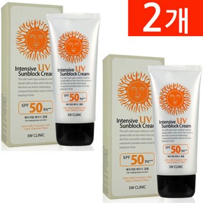 도도 3W 클리닉 인텐시브 UV 선블록 크림SPF50/PA+++, 2개, 70ml