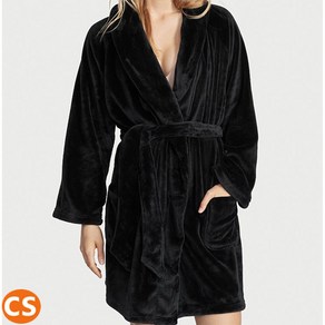 빅토리아시크릿 코지 로브 샤워 나이트 가운 블랙 VICTORIAS SECRET Cozy Robe ANGEL BLACK