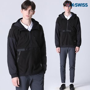 [케이스위스(K-SWISS)] 기모 후드 스트링 아노락