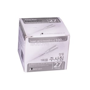 정림 일회용 주사침 27G (1/2 inch) 100개입, 1개