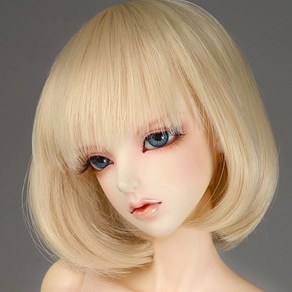 돌모아 구체관절인형 가발 SD 60cm 뱅앞머리 단발머리 블론드 (8-9) SSC Shot Wig (Blonde), 1개