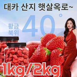 1kg 프리미엄 말린 딸기 국내산 생딸기 동결건조 달콤하고 바삭한 말린 딸기 경상남도 진주시 무첨가 프리미엄 말린, [2+2]*250g, 1개