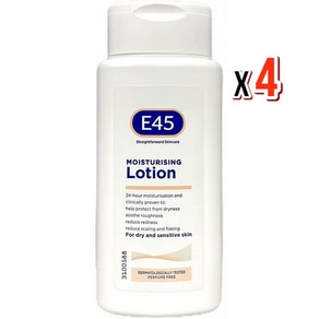 영국 E45 모이스처라이징 로션, 4개, 200ml