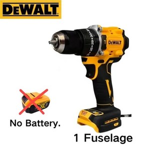 DEWALT 브러시리스 무선 전기 임팩트 드릴 충전식 무단 속도 핸드 헬드 전동 공구 DCD805 20V, 4) NO Battey - AU, 1개