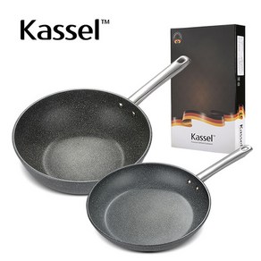 카셀 [Kassel] 단조형 퓨어스톤 스텐 핸들 (IH)인덕션 겸용후라이팬 2종 C세트, 단품없음