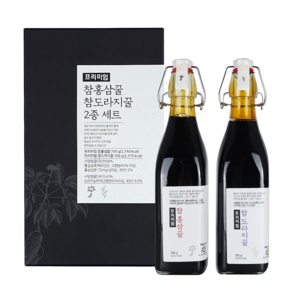 [강개상인 본사 공식몰] 참홍삼도라지꿀 2종 세트 (참홍삼꿀+참도라지꿀 700g x 2입), 2개