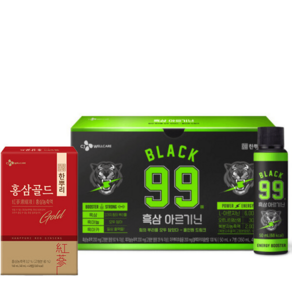 흑삼 아르기닌 6000mg 1박스(7입) / 블랙마카 흑삼 흑마늘 복분자 올인원 +(증정)한뿌리 홍삼골드 40mlx4입