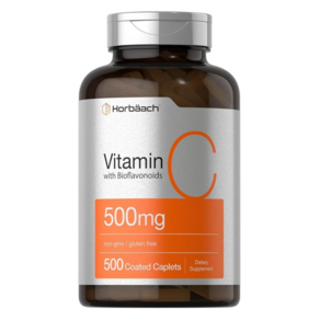 Hobaach Vitamin C 500mg with Bioflavonoids & Rose HIPS 호바흐 비타민C 500mg 위드 바이오 플라보 노이드 & 로즈힙 500정, 1개