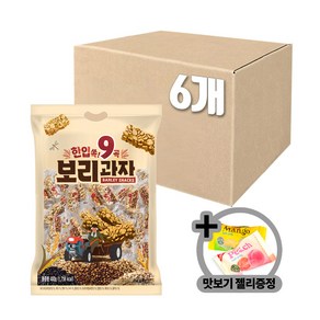 쿠키나라 한입쏙 9곡 보리과자 400g X 6봉지 + 맛보기젤리증정 미니 길쭉이 (66입) 곡물과자, 6개