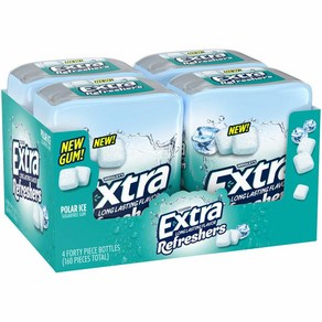 엑스트라 껌 Exta Refeshes Pola Ice Chewing Gum 40개 4개 팩