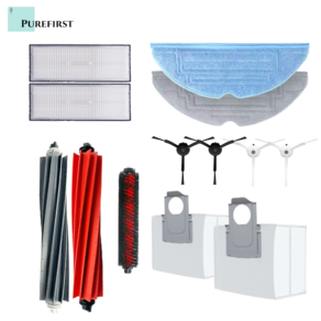 로보락 S8 Po Ulta 호환 더스트백 메인브러시 물걸레 필터, 사이드브러시화이트2개, 1개