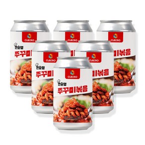 큐브로 캔슐랭 쭈꾸미 볶음 300G 캠핑 밀키트 간편식 안주 6캔, 6개