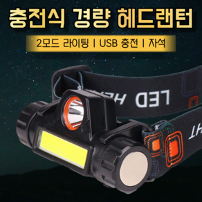 써티마르스 USB 충전식 LED 헤드랜턴