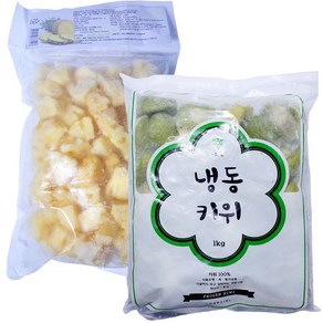 힘찬푸드 프리미엄 냉동과일, 1세트, 35_파인애플1kg+키위1kg