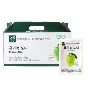 맑은농장 NFC 착즙 원액 100% 유기농 하와이 노니 주스, 30ml
