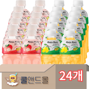 모구모구 2종혼합 (리치 12개 + 망고 12개) 320ml 24개, 1세트