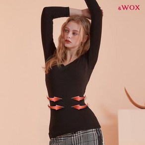 &WOX 히트 긴팔 배쏙티 보정속옷 블랙 1종