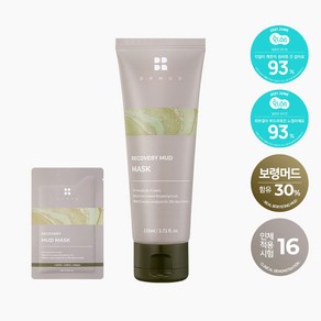 [카디비 PICK]비알머드 리커버리 보령 머드 추출물 함유 모공케어 워시오프 마스크팩 119ml, 1개, 1개입