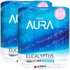 AURA 자동분사 실내용 방향제 리필, 280ml, 4개