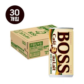 산토리 커피 보스 카페오레 185g×30병, 185g, 30개