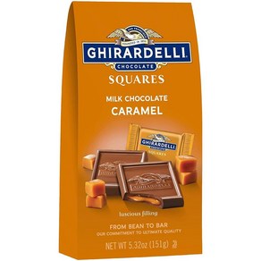 Ghirardelli 밀크 초콜릿 캐러멜 스퀘어 150.8g(5.3온스) 백