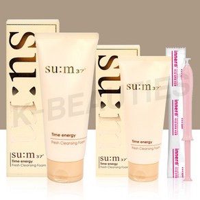 숨37도 타임 에너지 프레쉬 클렌징폼 200ml+100ml 세트 (+이너감 샘플 1개 추가구성)