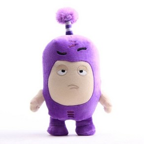 오드봇 봉제 인형 이상한아이들 23cm 만화 oddbods 애니메이션 플러시 군인의, 자주색, 23cmcm, 1개