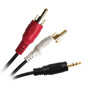 맘보케이블 스테레오 3.5mm aux 2RCA 스마트폰 스피커 앰프 오디오 연결케이블