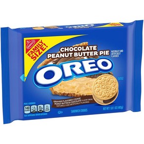 Oeo Chocolate Peanut Butte Pie Family Size 오레오 초코+땅콩버터 파이 맛 482g, 1개