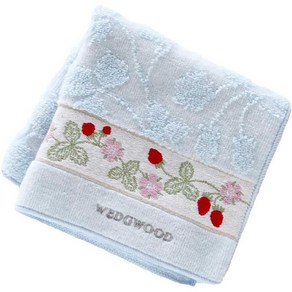 WEDGWOOD 웨지우드 타월 손수건 블루 면100 여성 핸드타올 약 25cm 000113-0001-02