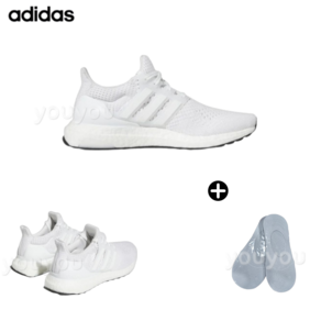 [YUYU] ADIDAS 아디다스 Ulta-boost 울트라 부스트 1.0 DNA 트리플 화이트 (여성용) + 페이크삭스 1P