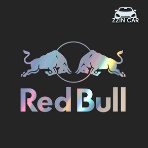 찐카 RedBull 로고 캠핑 데칼스티커 ZCCP-16 /캠핑스티커 /캠퍼스티커, 1개, 소형-화이트