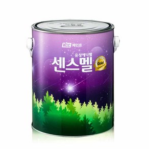 KCC 센스멜골드 에나멜 페인트 목재 철재 반광 1L, 백색, 1개