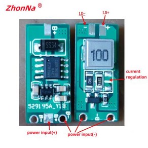 레이저 다이오드 드라이브 회로 기판 램프 PCB DC 5.812V 전원 입력 450nm 638nm 고전력 100 ~, 1개