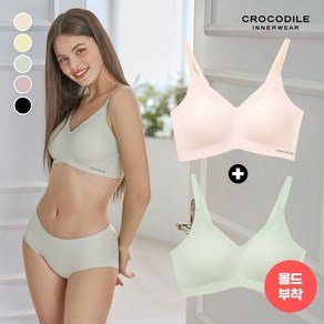 크로커다일 언더웨어 라이크라 쉘론 몰드부착 스트랩 감탄브라 2종 택1 150989 {!마감임박!}, XXL