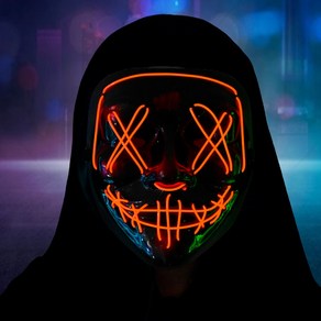 [별이네파티]LED 퍼지 마스크 할로윈 led 가면 마스크 코스튬 Halloween mask costume, 3.그린