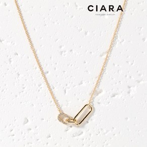 CIARA 14K Emiliano 오뜨레 피겨 프라 목걸이(GoldPlated)