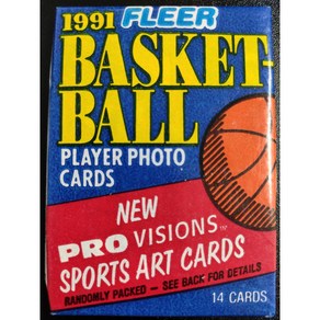 1991-92 Flee Basketball 플리어 바스켓볼 팩 NBA카드팩, 1개