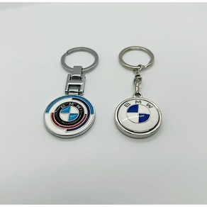 BMW 키링 50주년 화이트 로고 엠블럼 열쇠고리 악세사리, BMW 화이트, 1개