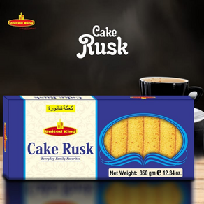 United King Pemium Cake Rusk - Cunchy & Delicious 유나이티드 킹 프리미엄 케이크 러스크 - 바삭하고 고소한 맛, 350g, 2개