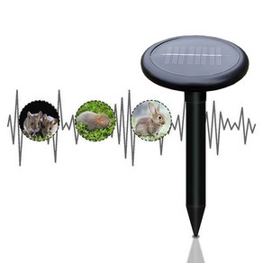 HK.sell 다가라 두더지 뱀 쥐 유해동물 태양광 퇴치기 2개 한세트, 블랙 원형