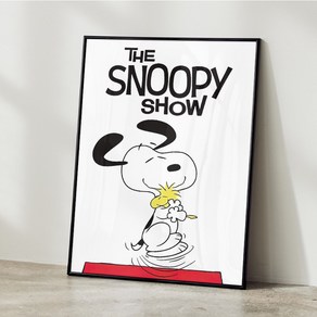 스누피 그림 포스터 snoopy 빈티지 일러스트 액자 카페 감성 아기방 인테리어 소품 21, A4 사이즈(210x297mm), A4 포스터 + 화이트 액자 결합