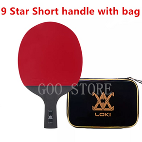 loki 9 sta highstick table tennis acket cabon blade pingpong bat competition ping pong paddle fo, 가방이있는 cs