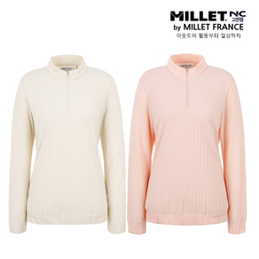 밀레 [MILLET] 여성 간절기에 입기 좋은 집업티셔츠 우수한 신축성 봉제선을 최소화한 심리스 집업 티셔츠 MXSST703