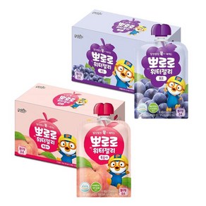 팔도 뽀로로 워터젤리 2종/어린이음료/아이음료, 120ml, 10개