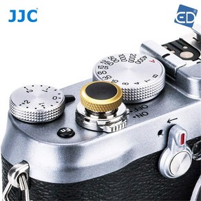 JJC 카메라 셔터 버튼 나사식 디럭스 소프트 릴리즈 버튼 후지필름 X100VI XT30 II /ED, 1개, 01 블랙/골드